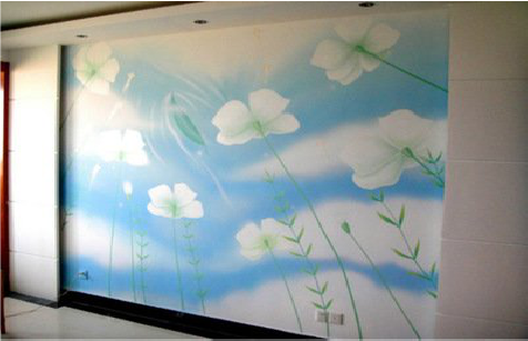 西林画墙绘怎么画好白云的蓬松感?