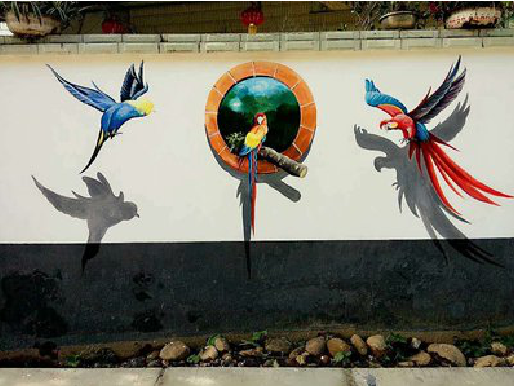 西林视觉错位-3D墙绘设计