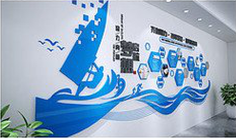 西林海浪主题文化墙如何设计？