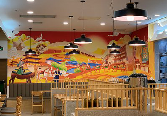 西林商业空间彩绘介绍。