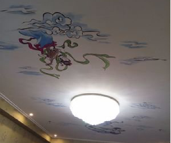 西林如何快速绘制天花板上的手绘墙?