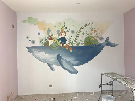 西林手绘墙的特点及优势。